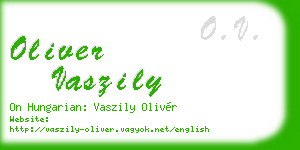 oliver vaszily business card